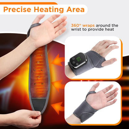 Coussin chauffant sans fil pour cheville, Massage par Vibration électrique, enveloppe chauffante pour les mains, pour poignet et cheville, attelle chauffante Rechargeable