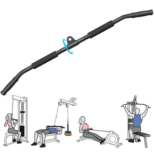 Barre de traction LAT de 39.4 pouces, poignée de Fitness pivotante à 360 degrés pour système de poulie, accessoires de poignée de traction LAT pour Machine à câbles de gymnastique