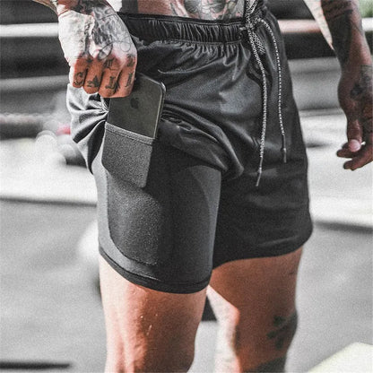 Short de Sport 2 en 1 pour hommes.