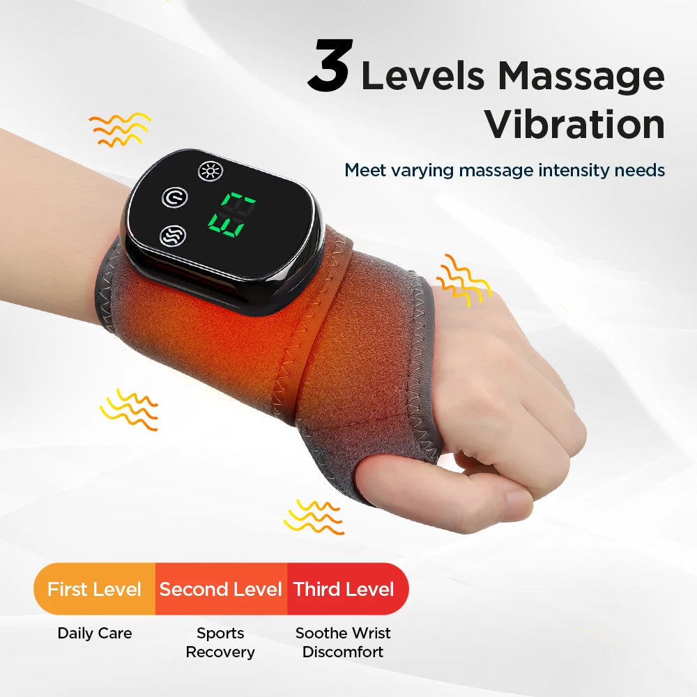 Coussin chauffant sans fil pour cheville, Massage par Vibration électrique, enveloppe chauffante pour les mains, pour poignet et cheville, attelle chauffante Rechargeable