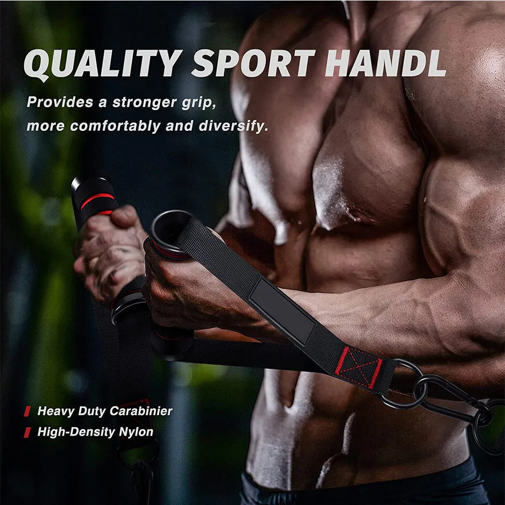 Triceps abaissement corde visage tirer poignées pousser tirer vers le bas cordon pour Biceps dos épaule Triceps Fitness Tension corde accessoire de gymnastique