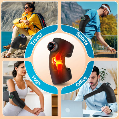 Masseur d'épaule thermique 3 en 1 pour genou, épaule, coude, attelle chauffante, Support sans fil, ceinture, genouillère, Circulation sanguine