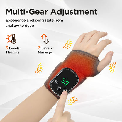 Coussin chauffant sans fil pour cheville, Massage par Vibration électrique, enveloppe chauffante pour les mains, pour poignet et cheville, attelle chauffante Rechargeable