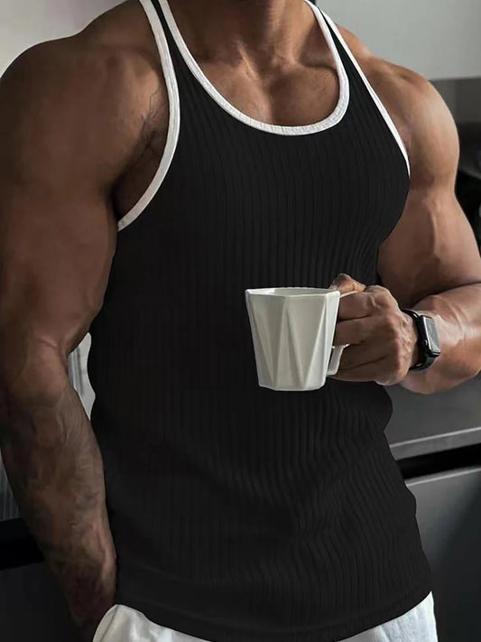 Débardeurs musculaires sans manches pour hommes | Fitness en salle de sport Style streetwear décontracté | Fitness Homme