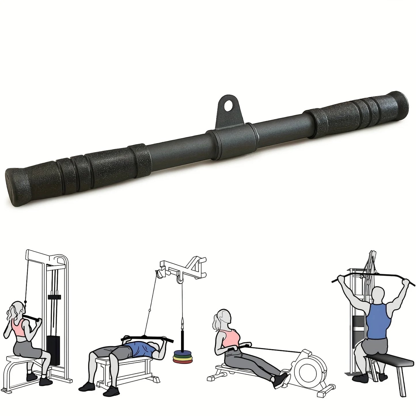 Barre droite rotative LAT pour la salle de sport, barre de traction vers le bas, ULpour biceps et triceps, machine à câble, accessoire de rêves pour la maison, rames d'entraînement, équipement de fitness