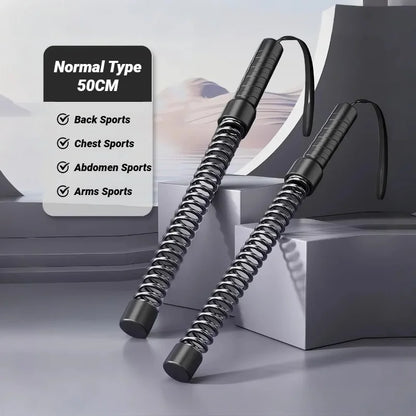 Barre d'entraînement de force ergonomique, poignée de Fitness, renforcement des triceps, extenseur de bras à ressort, entraîneur musculaire en acier inoxydable