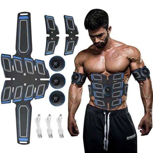 Entraîneur musculaire abdominal aste USB, masseur musculaire abdominal portable, ceinture d'entraînement électronique, équipement de fitness