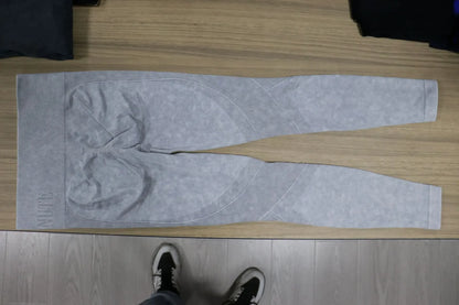 Pantalon de yoga  Taille serrée Lettre Sable Lavé Pantalon Exercice Yoga Leggings  | Fitness Femme