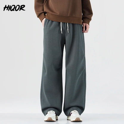 Baggy Fit hommes Decontracté pantalon automne hiver jambe droite ouest pantalon confortable drapé japonais rétro casual pantalon nouveau