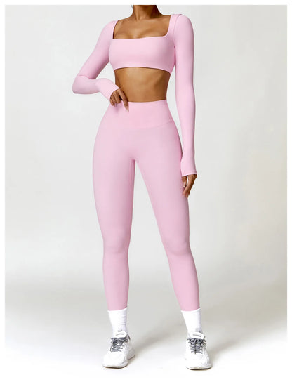 Sports Long sleeved Women Outdoor Running Gym Fitness Wear T-shirt Long sleeved Yoga Shirt Gym Push Up Workout Single Piece Top