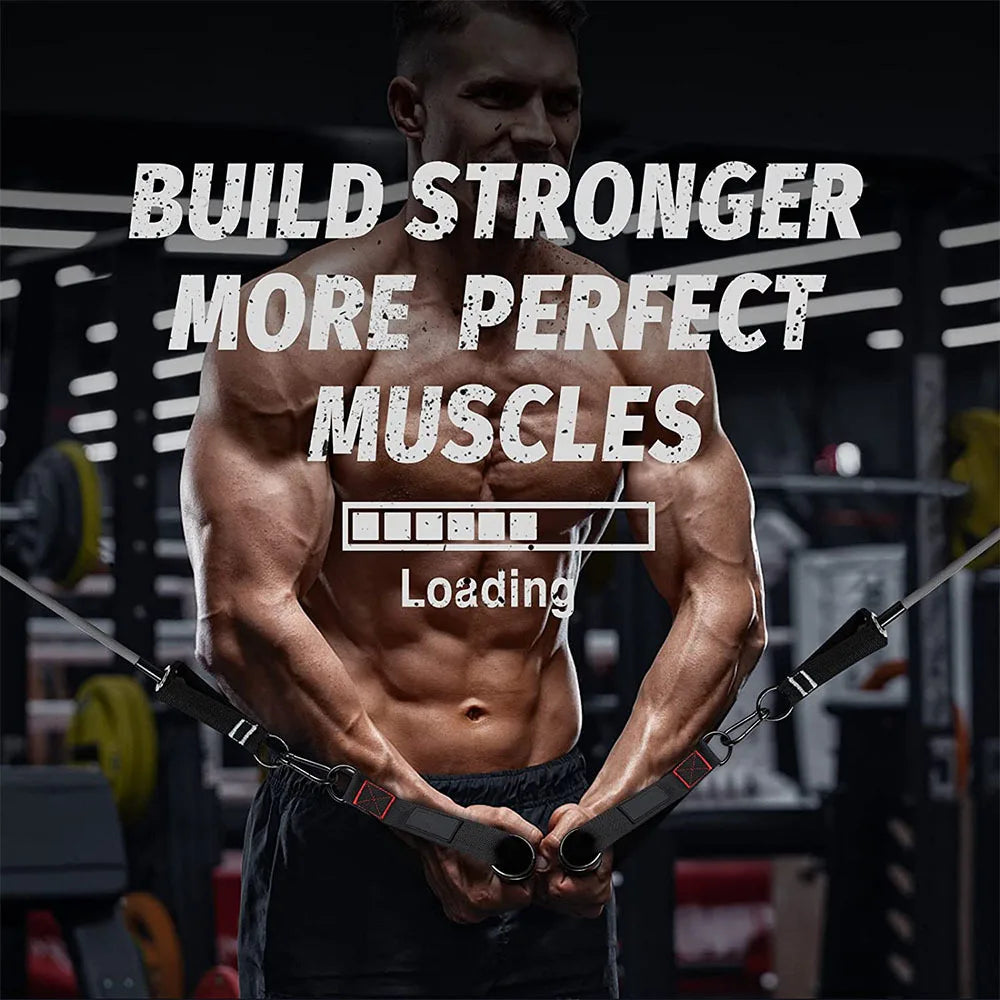 Triceps abaissement corde visage tirer poignées pousser tirer vers le bas cordon pour Biceps dos épaule Triceps Fitness Tension corde accessoire de gymnastique
