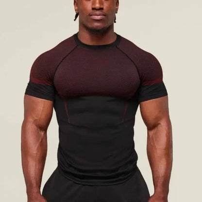 T-Shirt de sport requin pour hommes, haute élasticité, séchage rapide, serré, Fitness, entraînement, respirant, été, gymnastique, tendance, marque