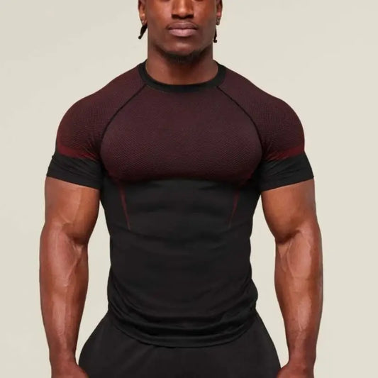 T-Shirt de sport requin pour hommes, haute élasticité, séchage rapide, serré, Fitness, entraînement, respirant, été, gymnastique, tendance, marque