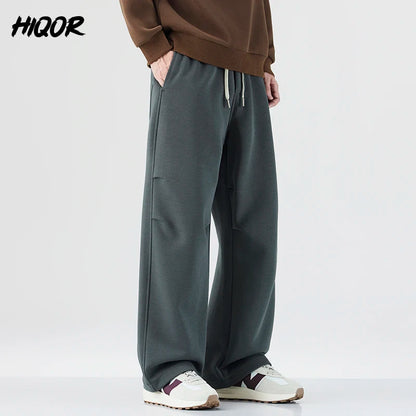 Baggy Fit hommes Decontracté pantalon automne hiver jambe droite ouest pantalon confortable drapé japonais rétro casual pantalon nouveau
