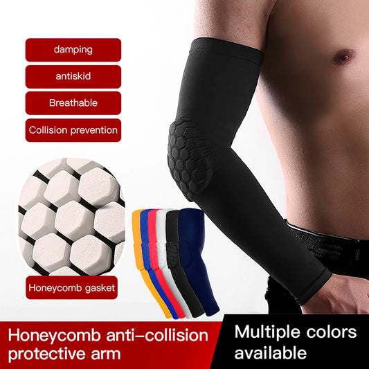 Protection du coude de sport en nid d'abeille, 2 pièces, Anti-collision, Protection de la pression, manchon du bras, basket-ball, cyclisme, équipement de Protection pour le Fitness