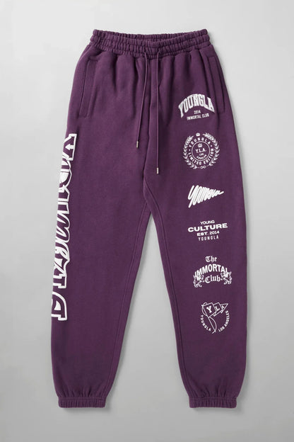 Pantalons de survêtement sport fitness pantalon décontracté coton imprimé stretch polyvalent