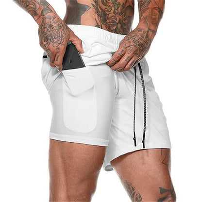 Short de Sport 2 en 1 pour hommes.