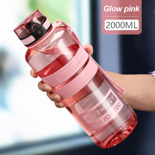 Bouteille d’eau de sport 1,5 / 2 L | Shaker Bouteille de fitness | Accessoire hydratation