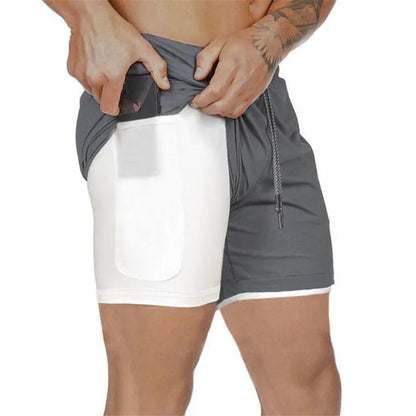 Short de Sport 2 en 1 pour hommes.
