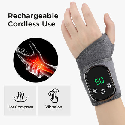 Coussin chauffant sans fil pour cheville, Massage par Vibration électrique, enveloppe chauffante pour les mains, pour poignet et cheville, attelle chauffante Rechargeable