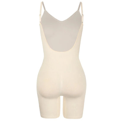 Body Gainant Dos nue pour femmes maille bout à bout lisse |Sensation Nude, minceur gaine ventre plat
