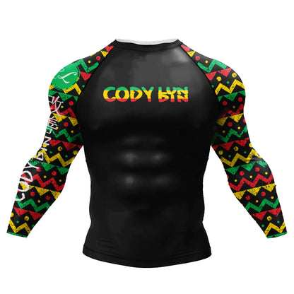 T-shirt de Compression |Manche longue pour Entraînement de combat | Grappling Sportwear mma bjj Combat Rash Guard |Vetement C