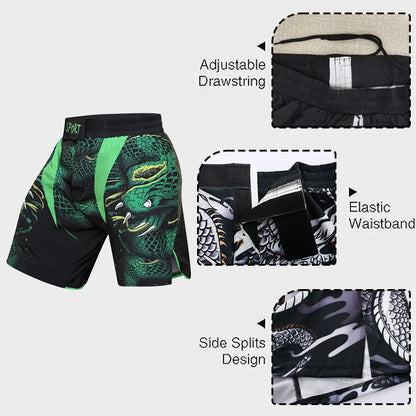Short Entraînement Boxe | Sublimation imprimée Homme MMA Combat BJJ Grappling Muay Thai Kickboxing | Accessoires C