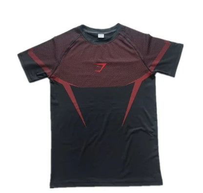 T-Shirt de sport requin pour hommes, haute élasticité, séchage rapide, serré, Fitness, entraînement, respirant, été, gymnastique, tendance, marque
