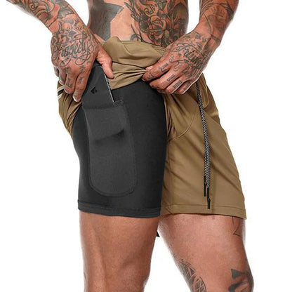 Short de Sport 2 en 1 pour hommes.