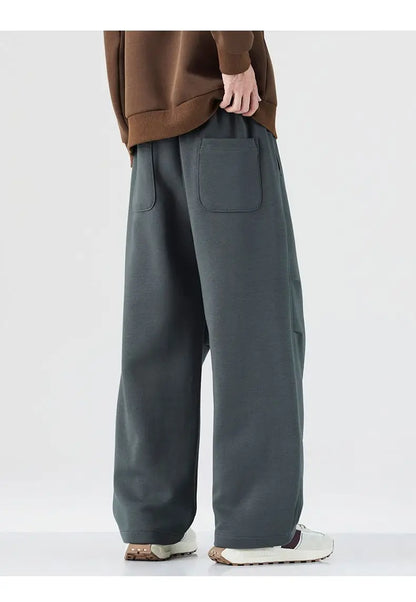 Baggy Fit hommes Decontracté pantalon automne hiver jambe droite ouest pantalon confortable drapé japonais rétro casual pantalon nouveau