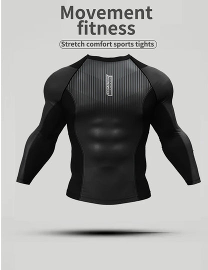 T-shirt de Compression |Manche longue pour Entraînement de combat | Grappling Sportwear mma bjj Combat Rash Guard |Vetement C