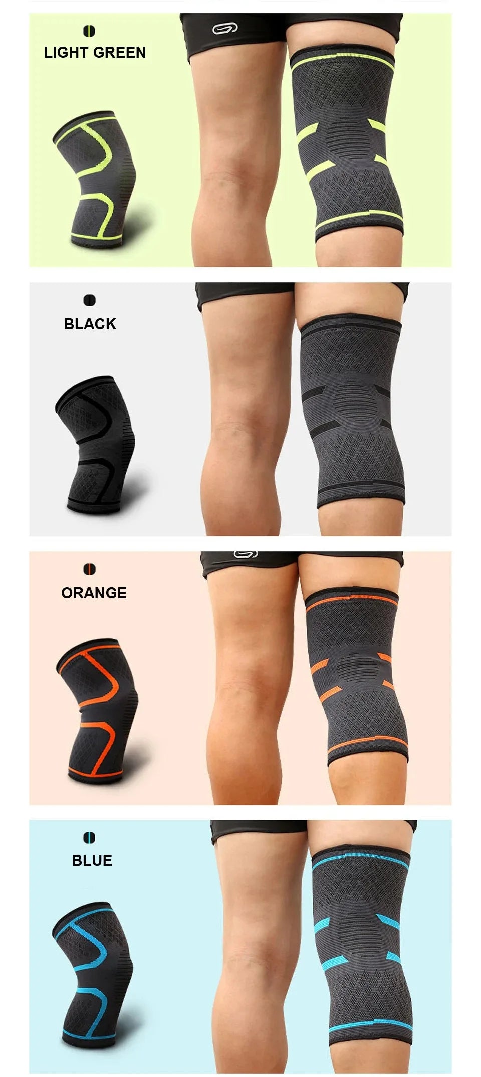 Genouillère Nylon pour Fitness | Course Cyclisme Basket-Ball