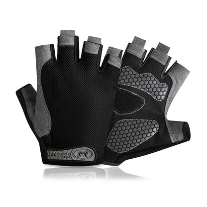 Gants de sport respirants UNISEXE, accessoire d'entraînement sans doigts