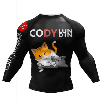 T-shirt de Compression |Manche longue pour Entraînement de combat | Grappling Sportwear mma bjj Combat Rash Guard |Vetement C