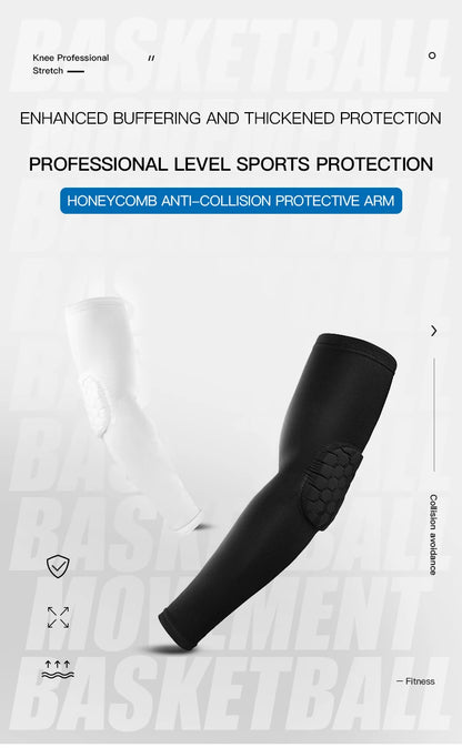Protection du coude de sport en nid d'abeille, 2 pièces, Anti-collision, Protection de la pression, manchon du bras, basket-ball, cyclisme, équipement de Protection pour le Fitness
