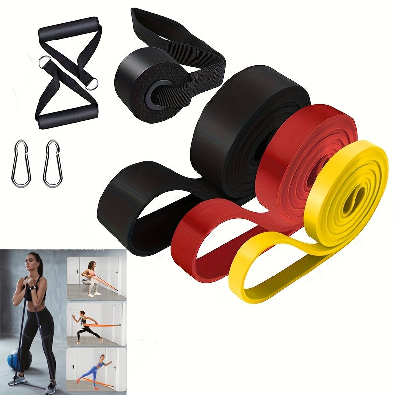 Bande de résistance robuste|||||||||| de 5 à 230 lb d’une longueur de 82 pouces - 5 options de couleurs (vert, bleu, noir, rouge, doré) | 5-230 lb Niveaux de poids | Musculation et musculation pour hommes et femmes | Opération multicolore