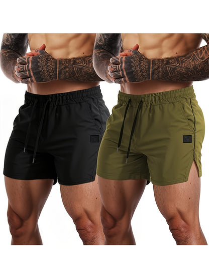 Short de sport léger à séchage rapide 2pcs | Fitness Hommes