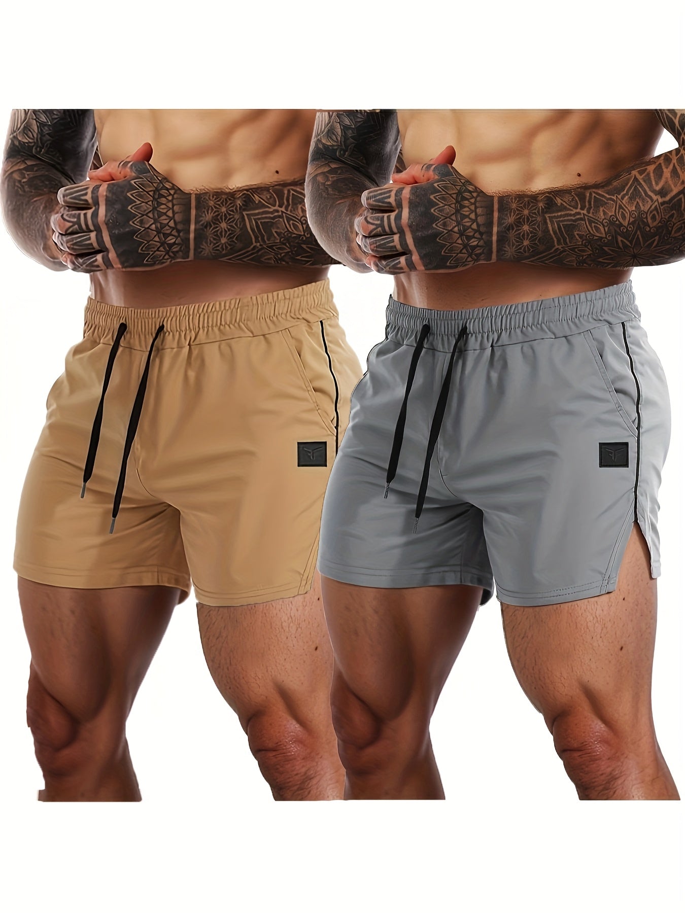 Short de sport léger à séchage rapide 2pcs | Fitness Hommes