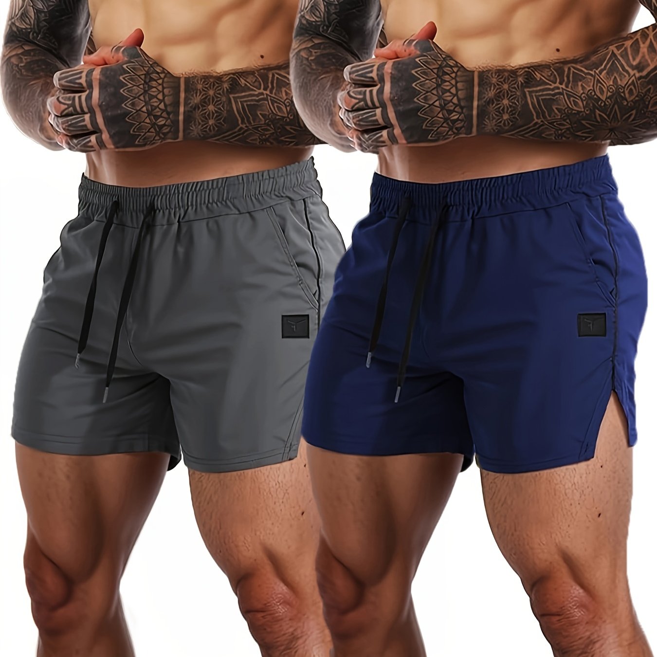 Short de sport léger à séchage rapide 2pcs | Fitness Hommes