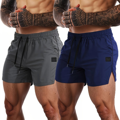 Short de sport léger à séchage rapide 2pcs | Fitness Hommes
