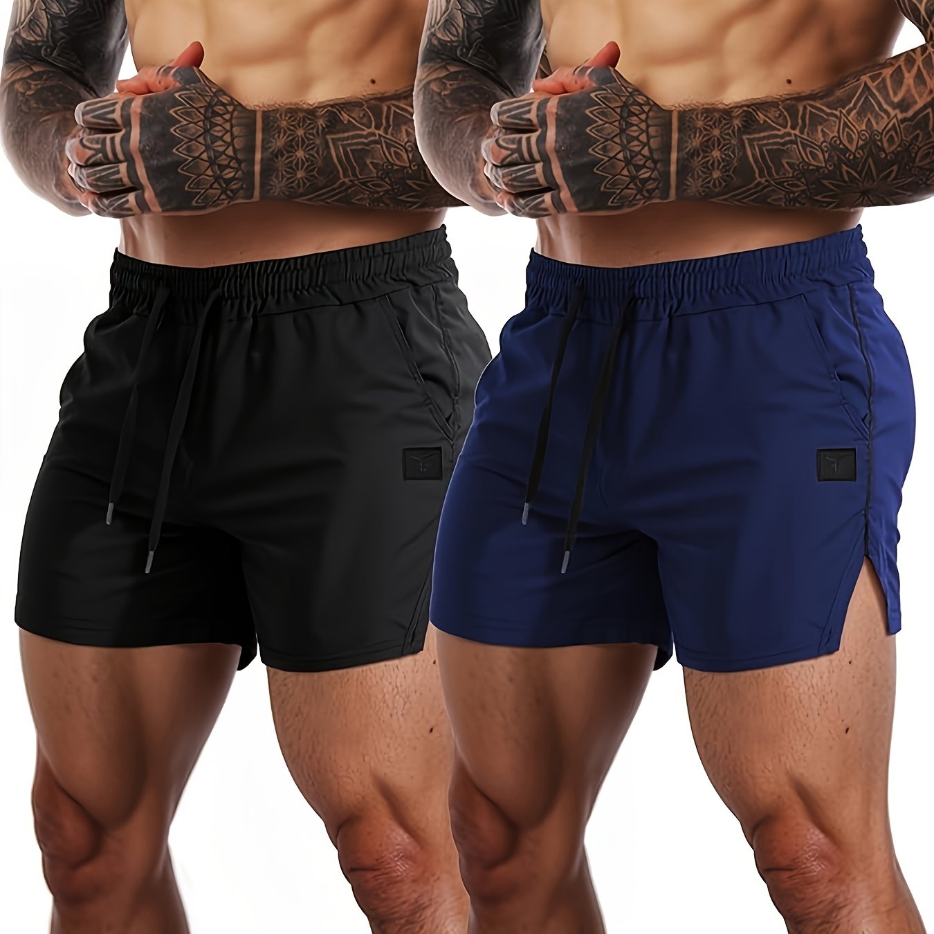 Short de sport léger à séchage rapide 2pcs | Fitness Hommes