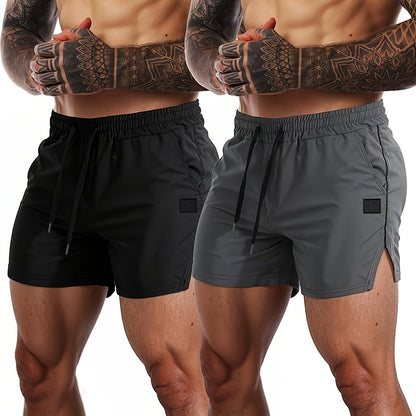 Short de sport léger à séchage rapide 2pcs | Fitness Hommes