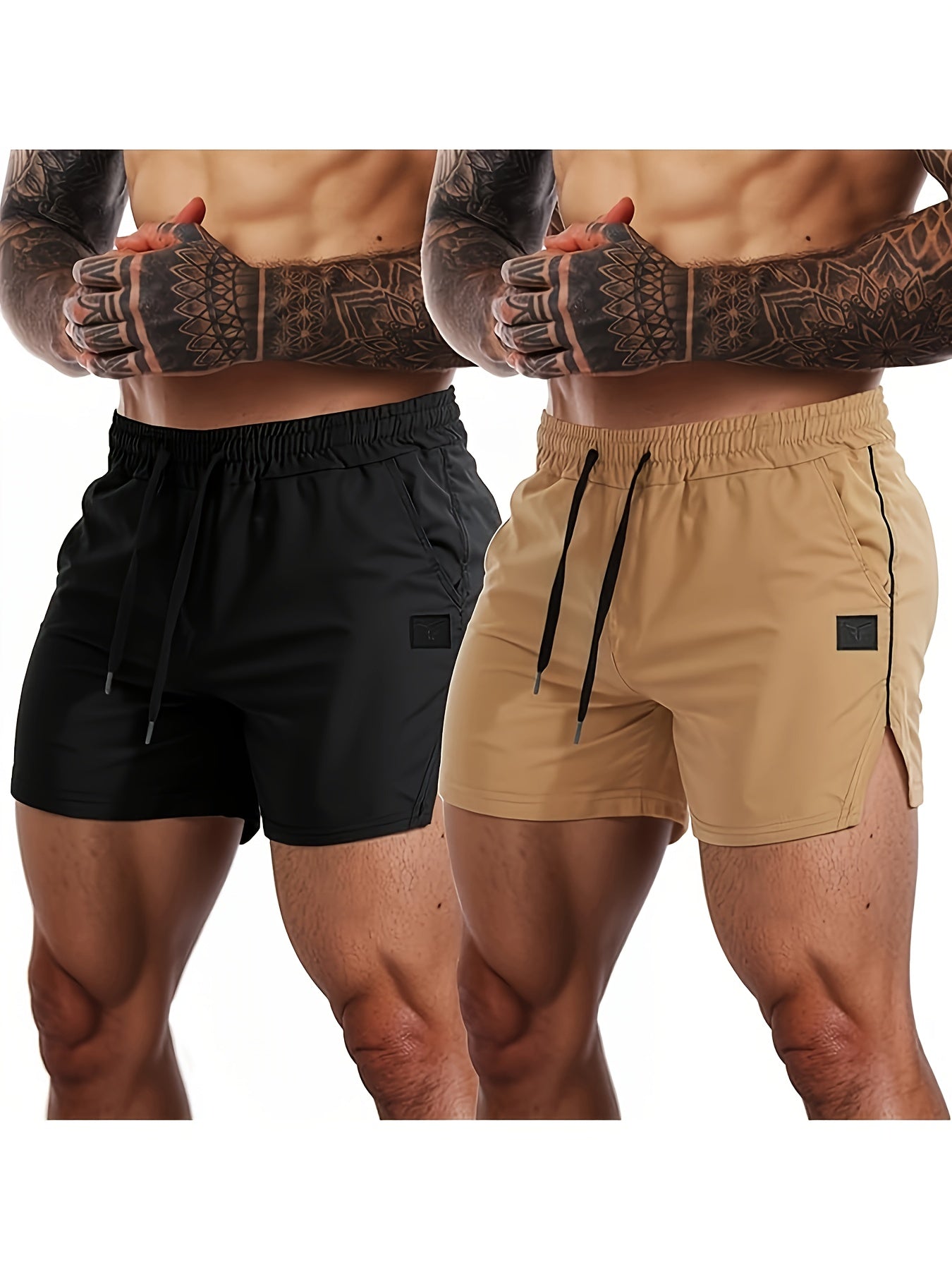 Short de sport léger à séchage rapide 2pcs | Fitness Hommes